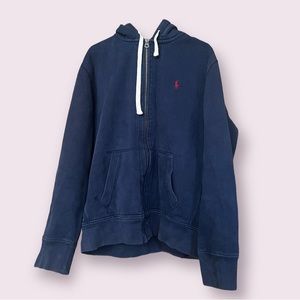Vintage Navy Blue 80s Ralph Lauren Polo Zip up